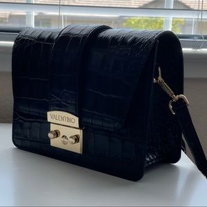 Valentino Crossbody Bag Glossy Croc Leather